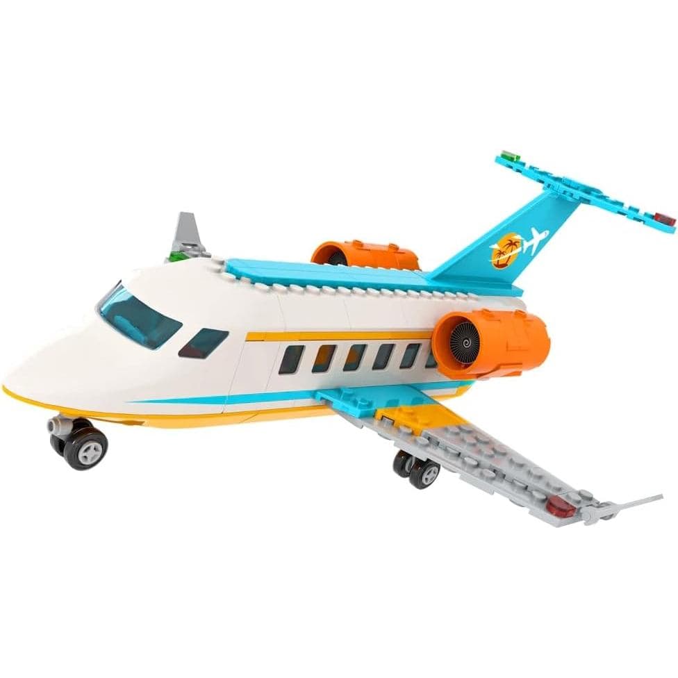 Brick Loot Vacation Airlines Passenger Airplane – Conjunto de Blocos de Construção de Jato Compatível com LEGO com Acess