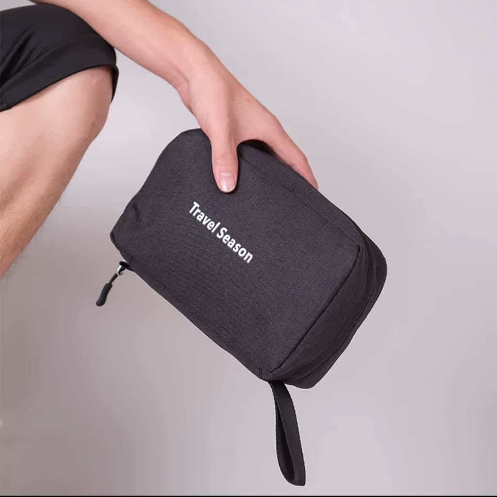 Japonês estilo Muji saco de higiene pessoal viagem de negócios portátil seco molhado separação viagem saco de higiene pe