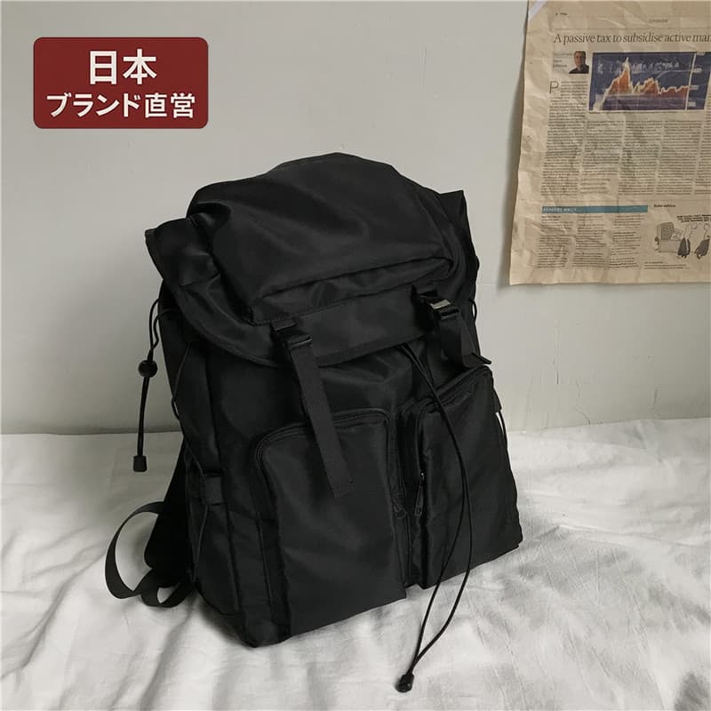 Japonês Casual Workwear estilo escuro mochila feminina japonês Harajuku mochila de viagem masculino Retro estilo Hong Ko