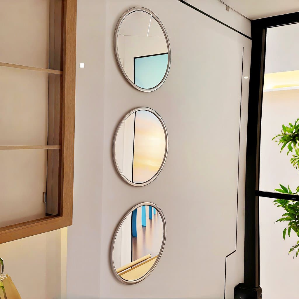 Baohaus Dongdongmen!Simples ins modificação da porta do quarto High-End sentido espelho de aço inoxidável tridimensional