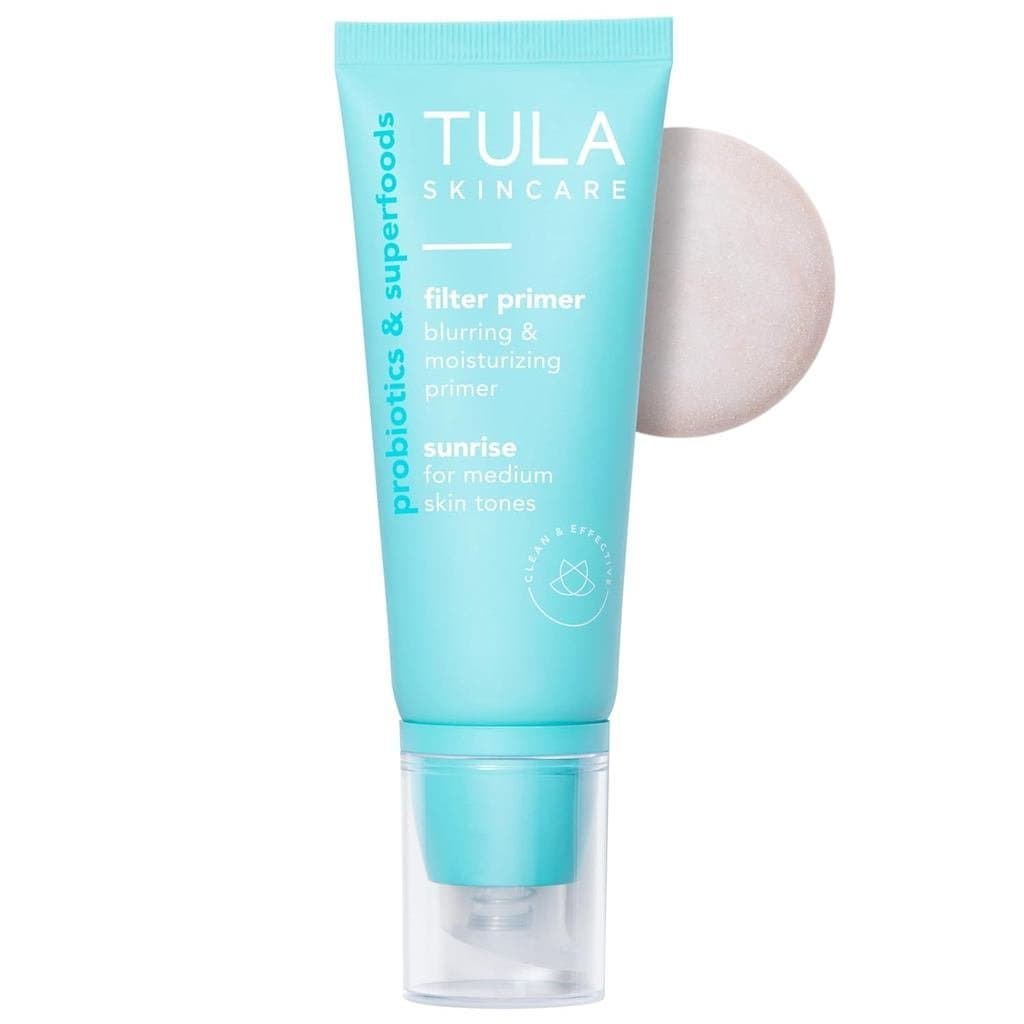 TULA Skin Care Primer Facial Filtro e Hidratante - Uniformiza a Aparência do Tom de Pele e a Vermelhidão, Hidrata e Melh