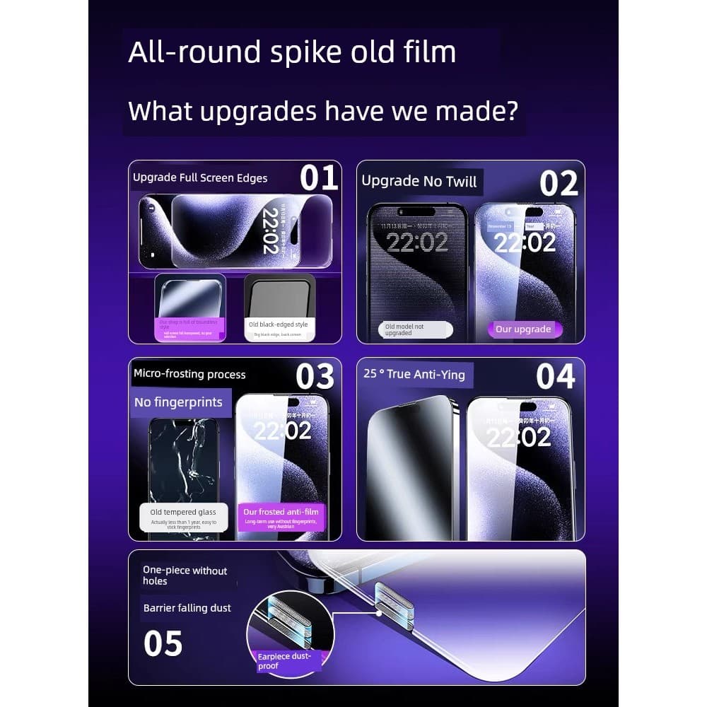 Pelicula celular vidro Pelicula antiespia vidro temperado Película vidro temperado Adequado para Apple 16promax Filme te