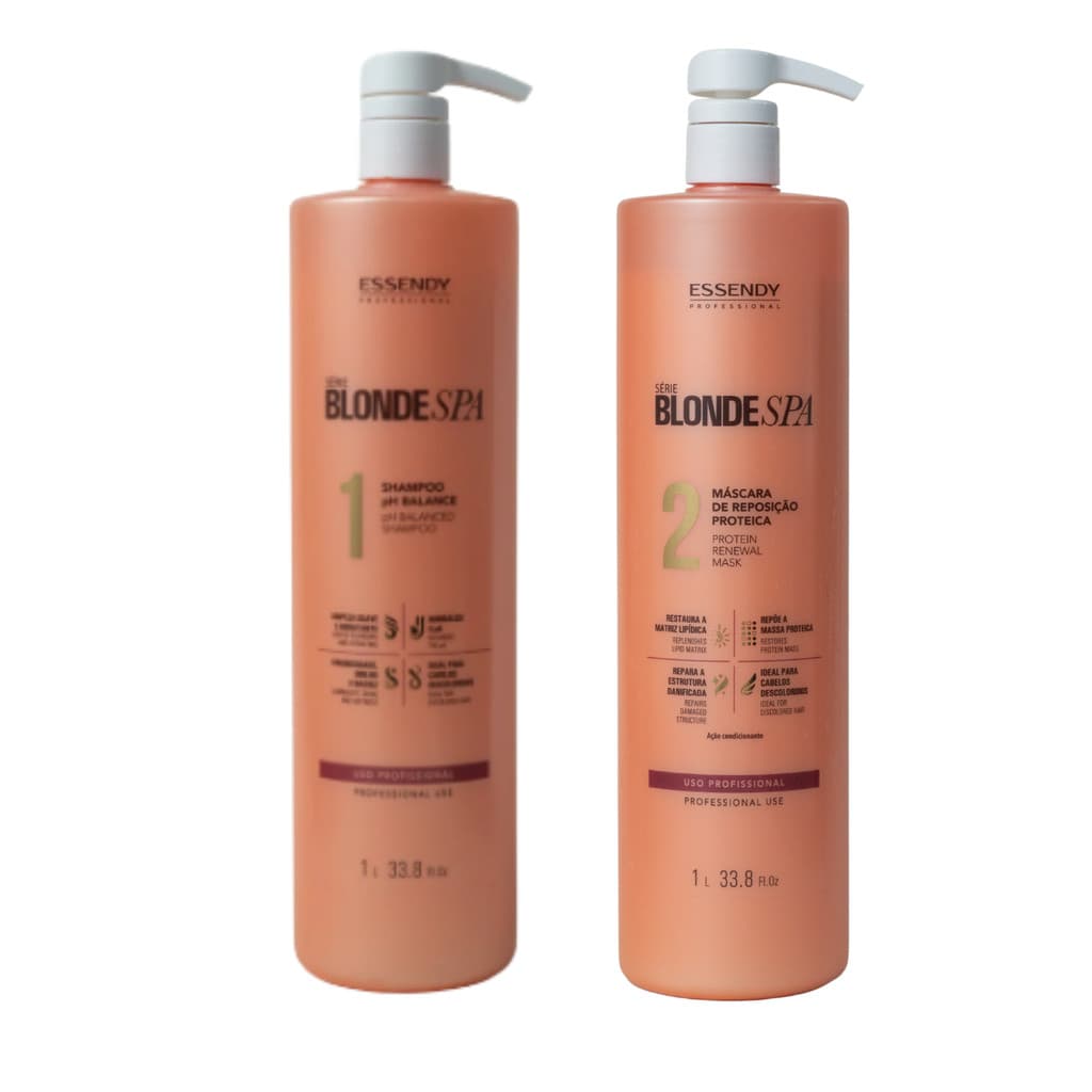 KIT ESSENDY BLONDE SPA SHAMPOO 1L + MÁSCARA 1LITRO