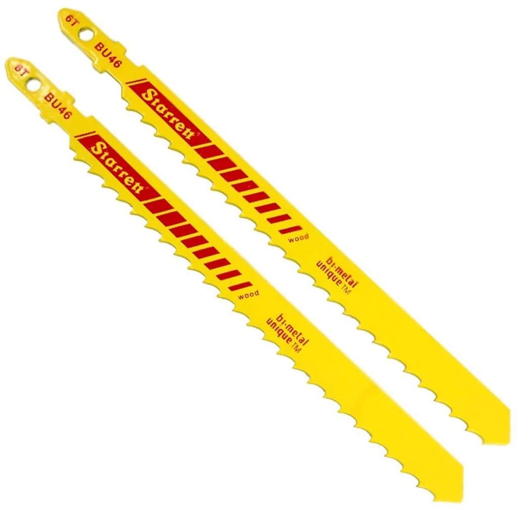 Kit 2 Lâminas de Serra Tico-Tico Unique Madeira 6D Bi-Metal BU46 Starrett