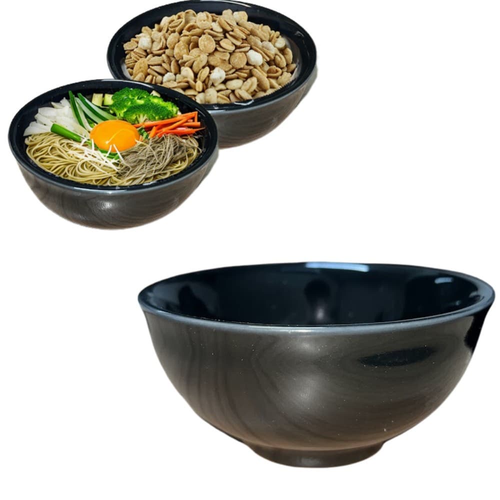 Kit 24 Tigela Oriental Japonesa 400ml Preto Sapporo