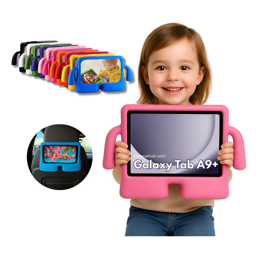 Capa Infantil Bracinhos + Película Tab A9 Plus X210