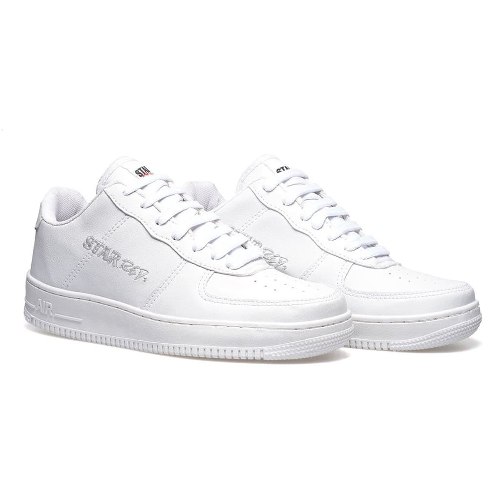 Tenis Masculino Feminino Casual Branco e Preto Basico Promoção