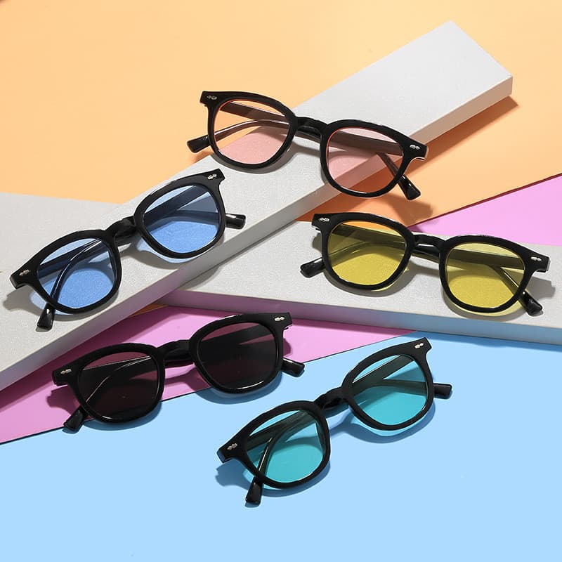 Óculos De Sol Redondos Retrô Na Moda Masculino Ins Verão Anti UV HD Condução Para Mulher