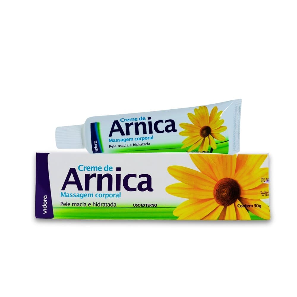 Creme de Arnica Montana para Massagem Corporal Textura Suave Hidratante Relaxante Alívio Dores Musculares Hematomas 30g
