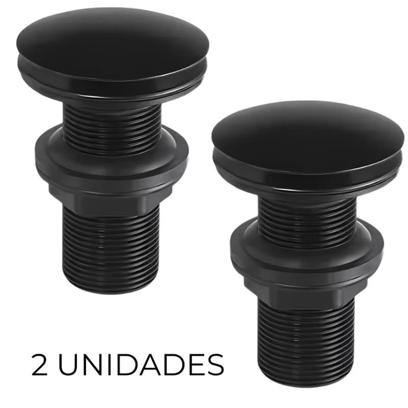 Combo 2 Válvulas Clic ABS Preta - Encaixe 7/8