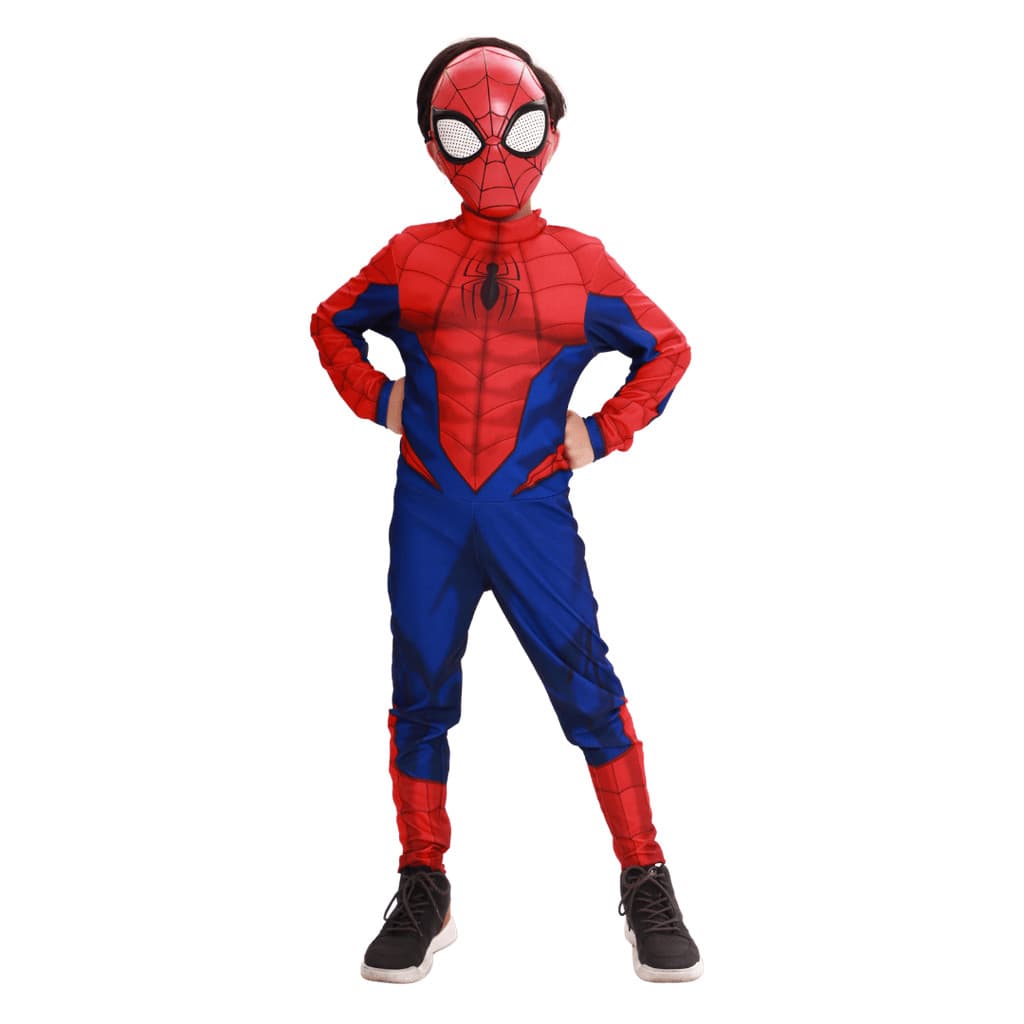Fantasia Homem Aranha Clássica – Macacão Longo Com Máscara Plástica