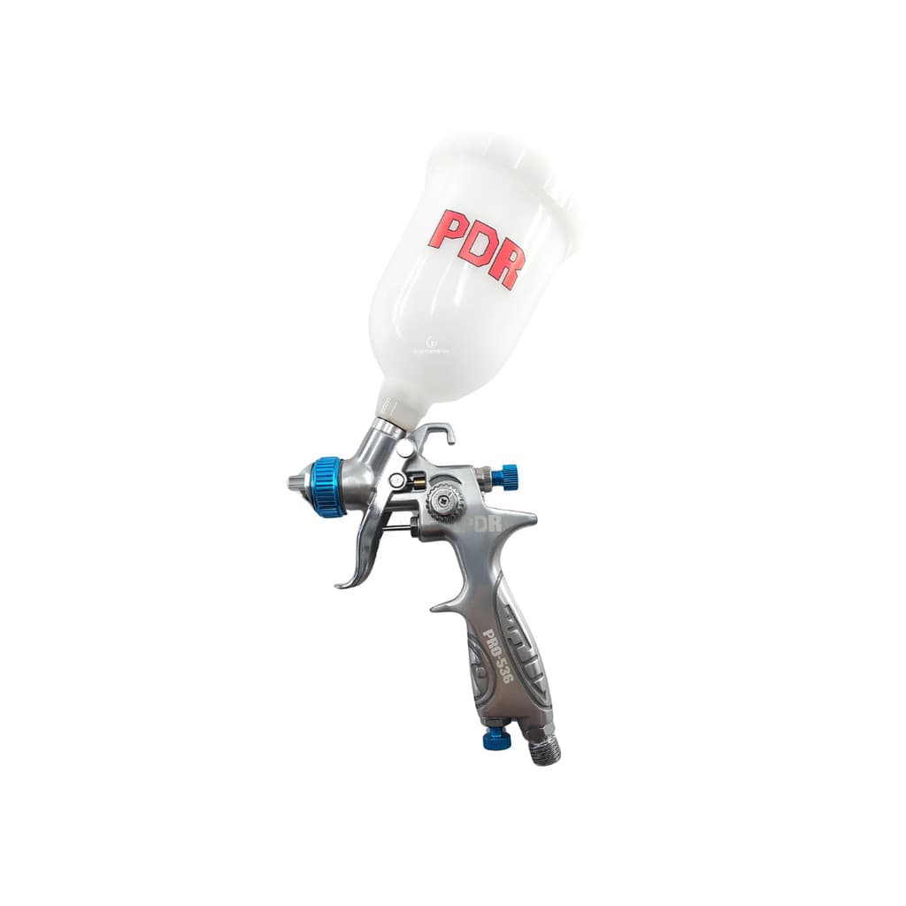 MINE PISTOLA DE PINTURA PNEUMÁTICA COMPACTA GRAVIDADE PDR  H.V.L.P PRO-536 0.8MM 250ML BRANCO