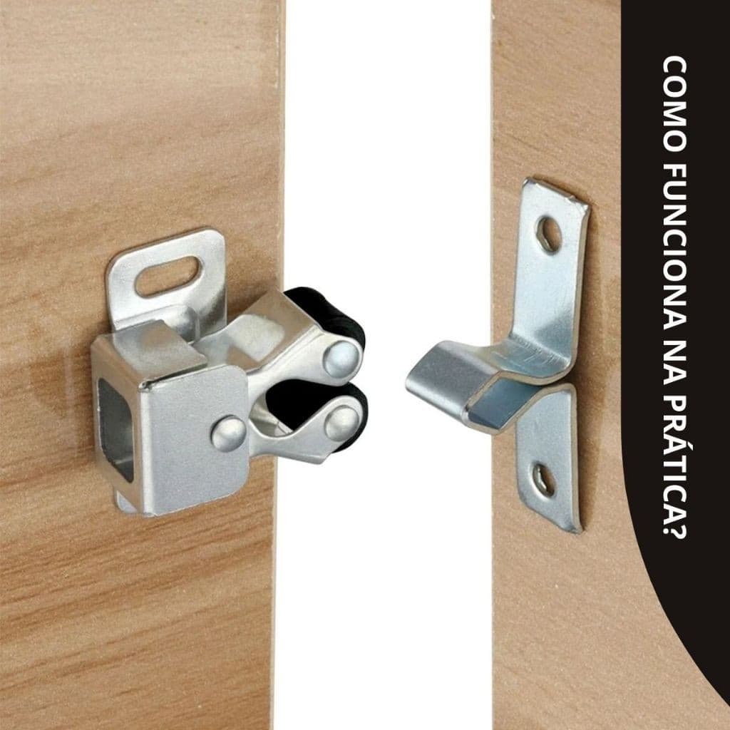 Kit 10 Fecho Rolete Zincado Trava de Pressão Porta Armário Móveis Gaveta Starfer Qualidade Top!🚪