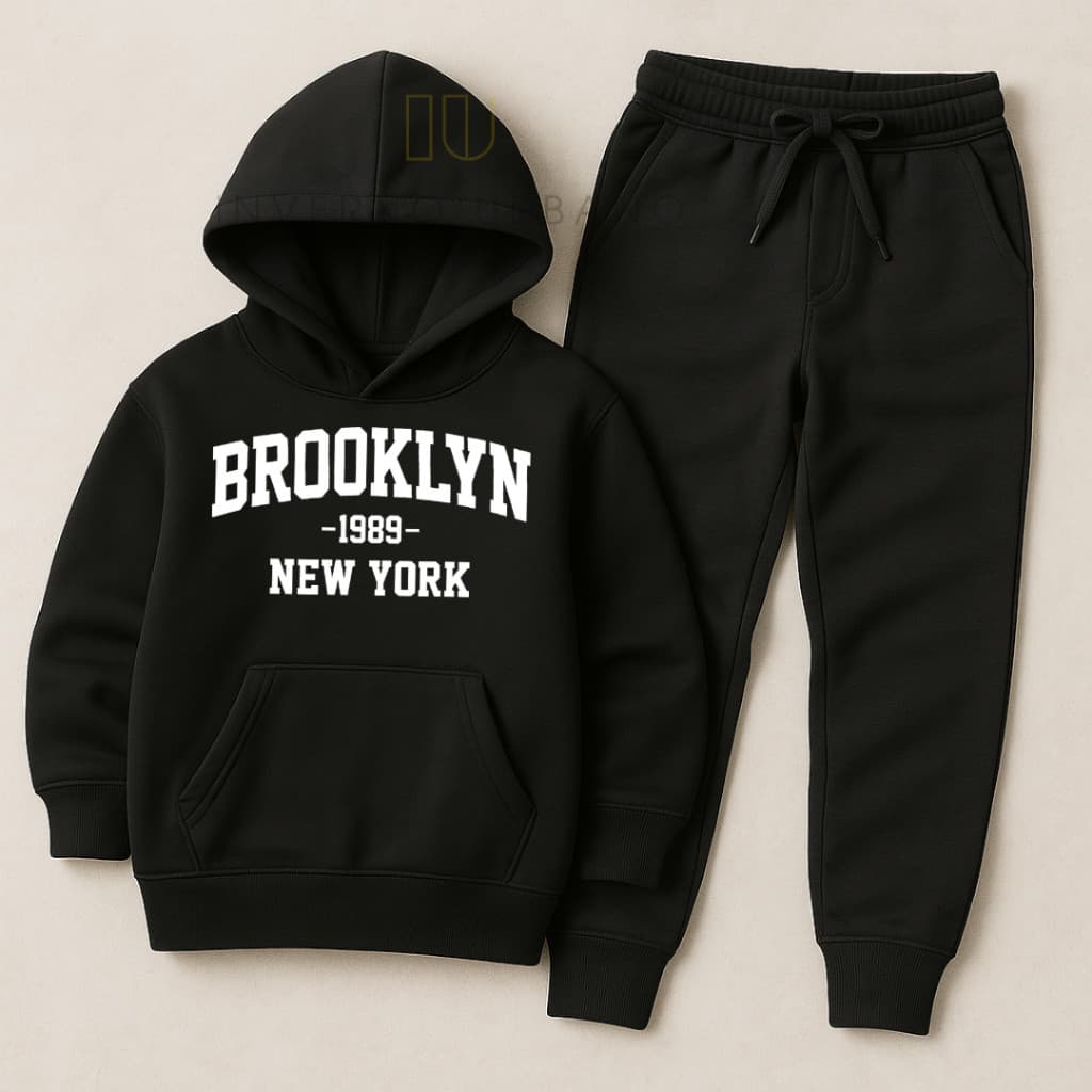 Conjunto Infantil  Moletom Infantil Estampado Brooklyn Flanelado Moletom infatil  Varias Cores