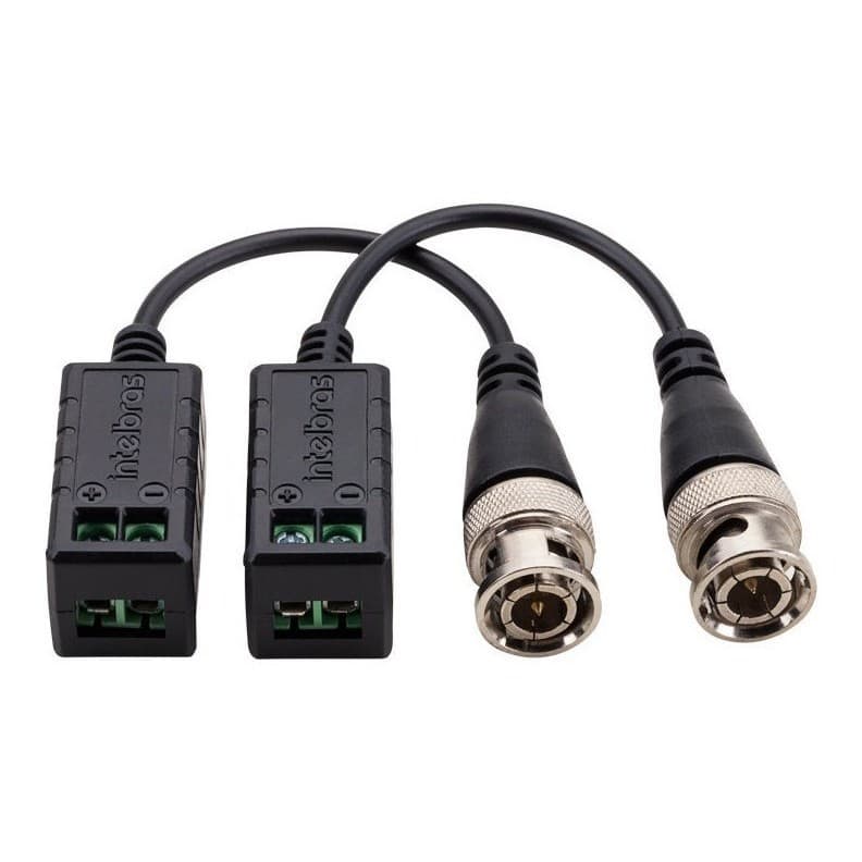 Balun Passivo Intelbras Vb 501 P Conversor De Sinal 4 Em 1 Preto