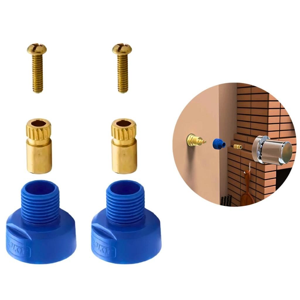 Kit 02 Conversores 16 Estrias Metal/ABS Transforma Docol em Deca Tamanho Universal 1/4 e 1/2