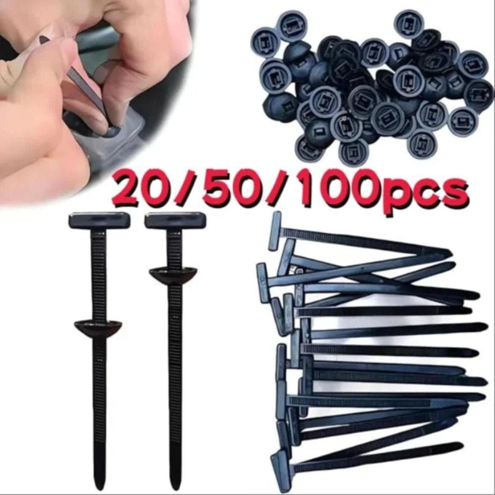 Presilha Fixadora Plug Rebite T P/ Cinta Nylon Automotiva Forro Para-choque Chassi Kit