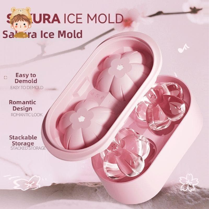Molde De Gelo , Em Forma De Flor , Material De Qualidade Alimentar , Aparência 3D , Fácil De Remover , Bloco Muito Grand