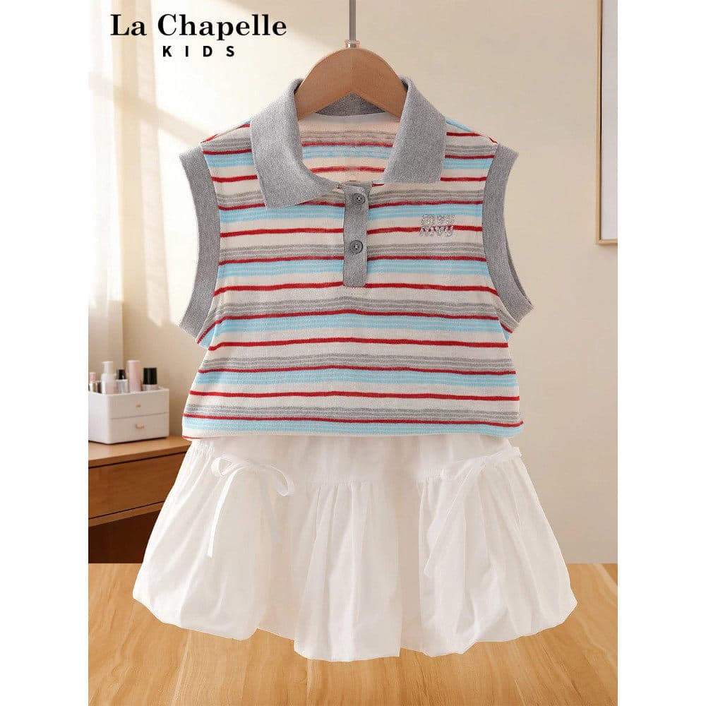Lashebel roupas infantis meninas Super quente colete terno 2026 novo estilo moda infantil Bud saia estilo fino