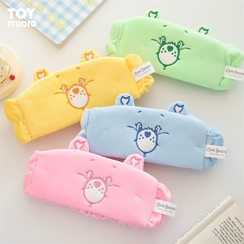 Cuidados genuínos urso de pelúcia bandana bonito menina coração casa rosto lavagem laço de cabelo bandana livro elástico