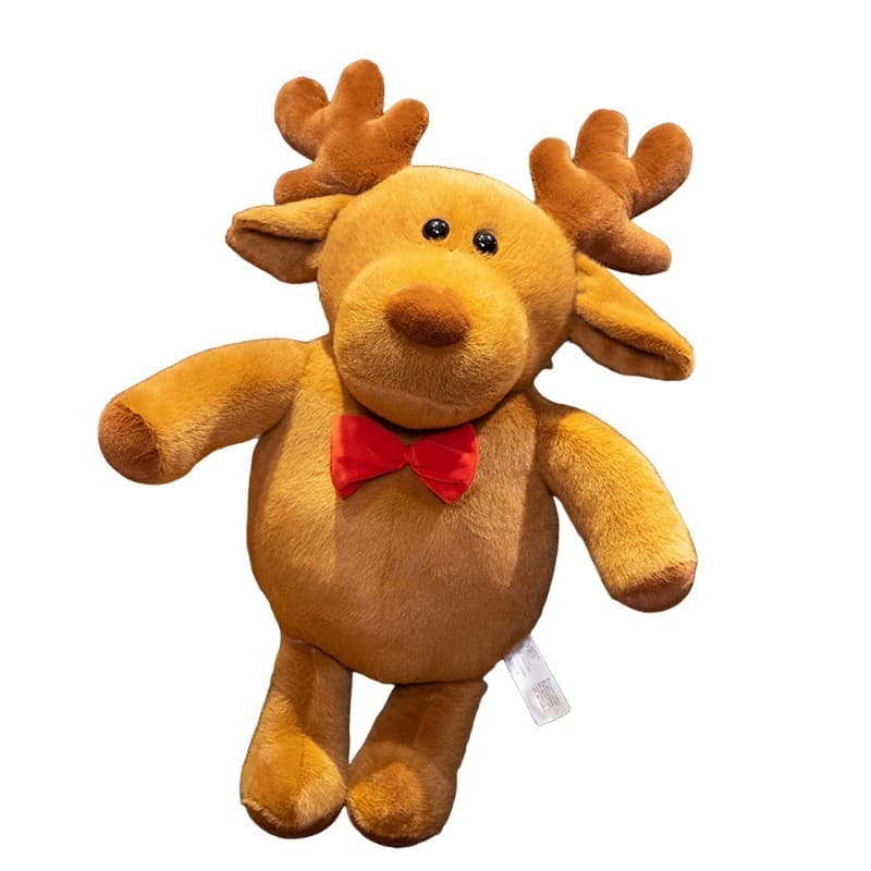 Bonito Natal Elk Rena Brinquedo De Pelúcia Pequeno Manchado Veado Boneca Macio Bebê Calmante Presente De Para Crianças D