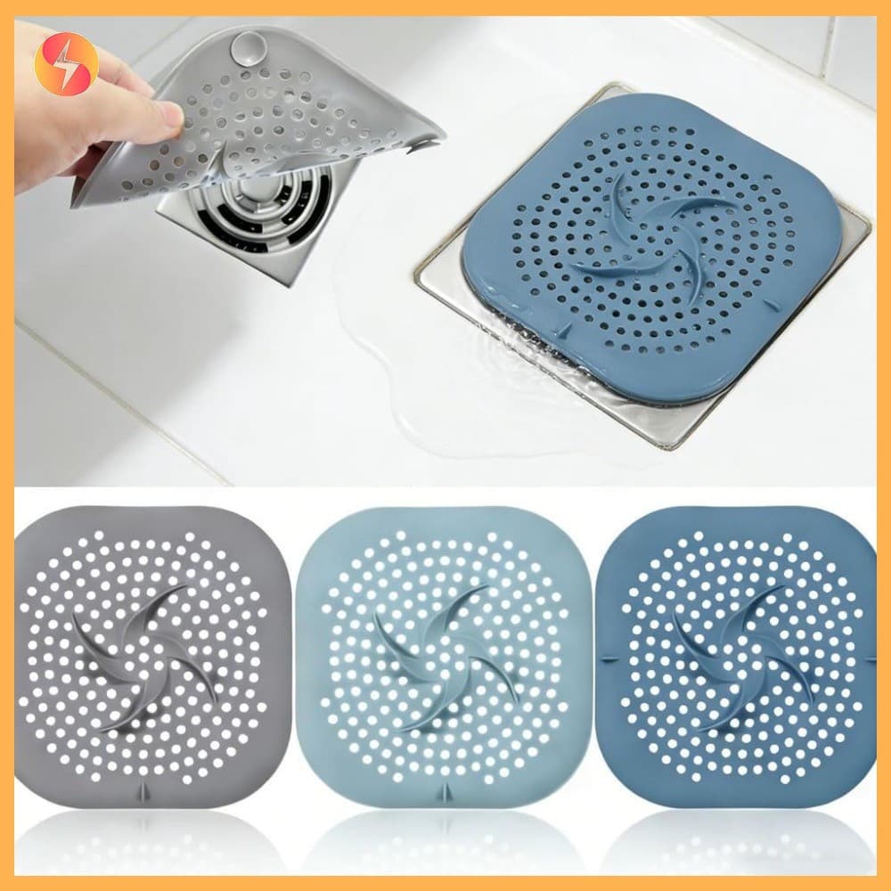 Coletor de cabelo de silicone com ventosa anti-entupimento para ralo de chuveiro, adequado para pias de banheiro e cozin