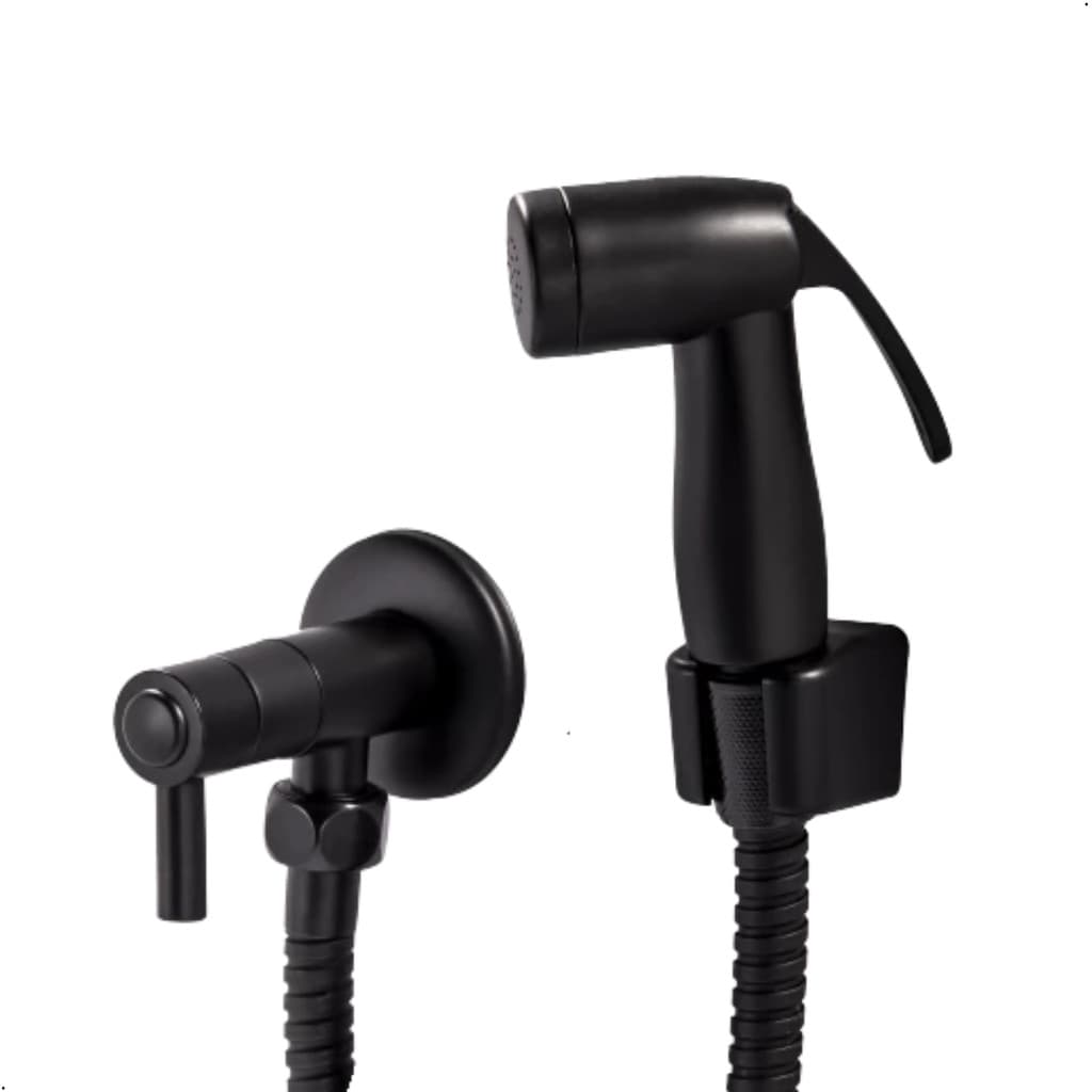 Ducha Higiênica para Banheiro C61 com Registro em ABS Preto