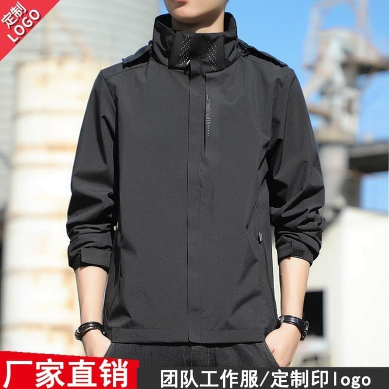 Jaqueta masculina feminina fina jaqueta Casual impermeável destacável esportes jaqueta com capuz roupa de viagem