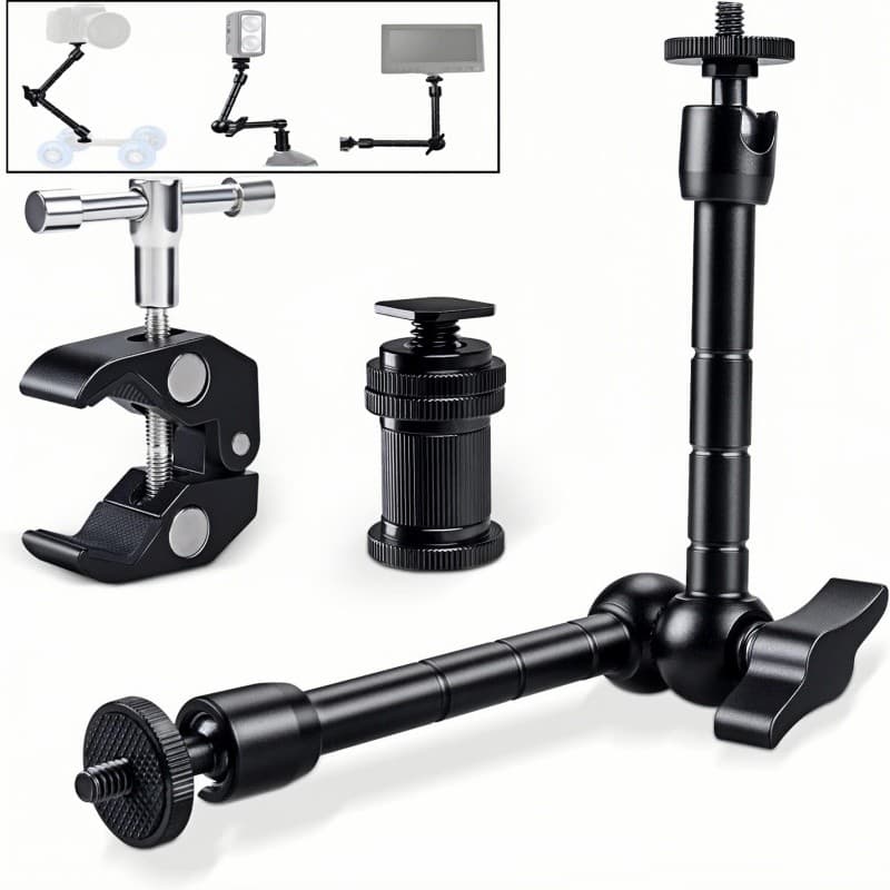 Braco Articulado Camera 11 Polegadas 28cm Para Led Monitor Suporte de Câmera Versátil