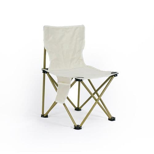Cadeira Camping Dobrável Portátil Com Bolso Armazenamento Resistente Compacta