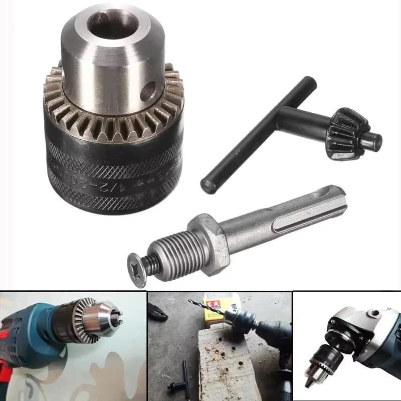 Mandril de Furadeira 1,5-13mm Adaptador Rosca 1/2 Polegada