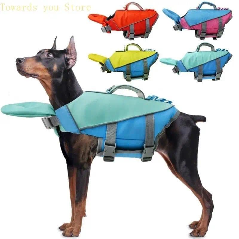 XS-XL Colete De Natação Reflexivo Para Animais De Estimação De Tamanho Grande Cães Grandes Com Alça De Elevação De Fácil