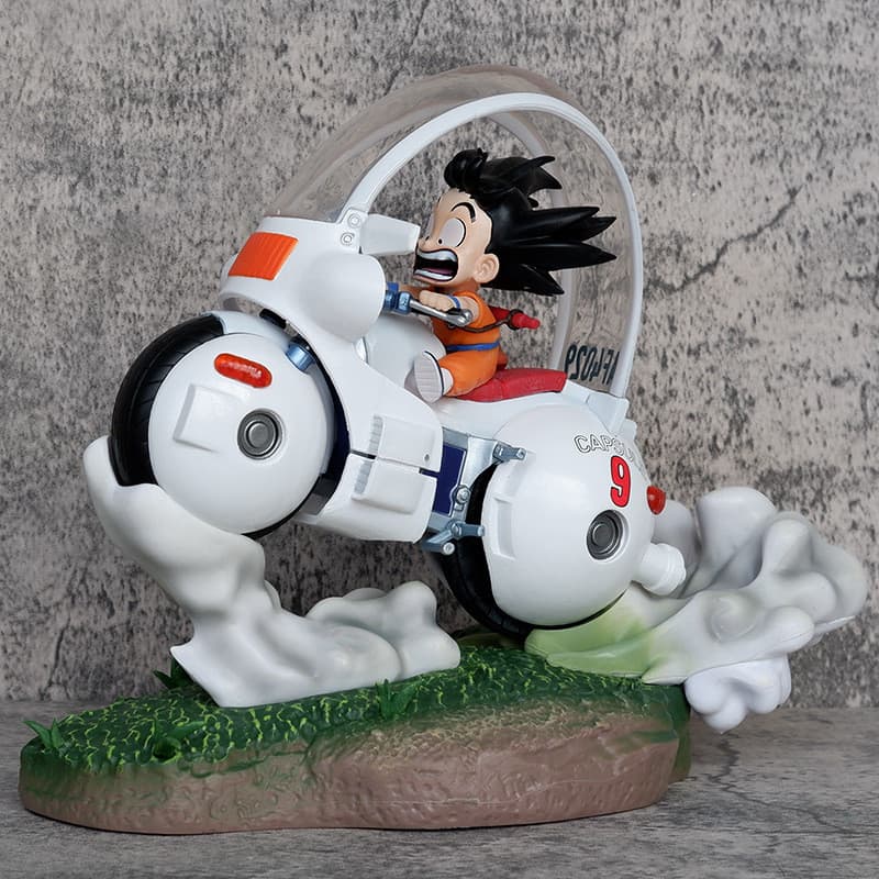 Super Saiyan GK Goku Locomotiva Motocicleta Goku No. Figura em caixa de locomotiva de 9 cápsulas