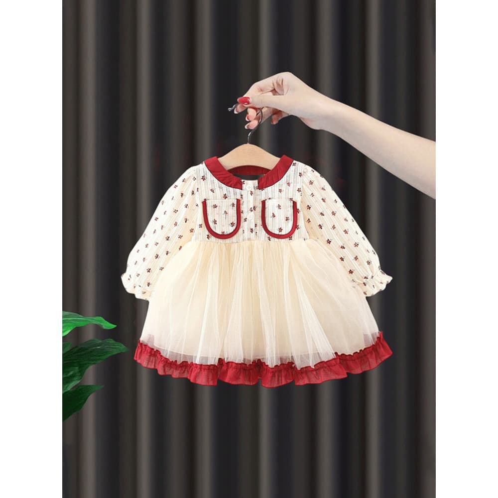 Meninas vestido roupas de outono 2026 novo estilo moda crianças vestido de princesa bebê um ano de idade vestido primave