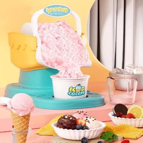 2024 novo estilo crianças dos desenhos animados sorvete fabricante jogar casa DIY Smoothie comestível interação pai-filh