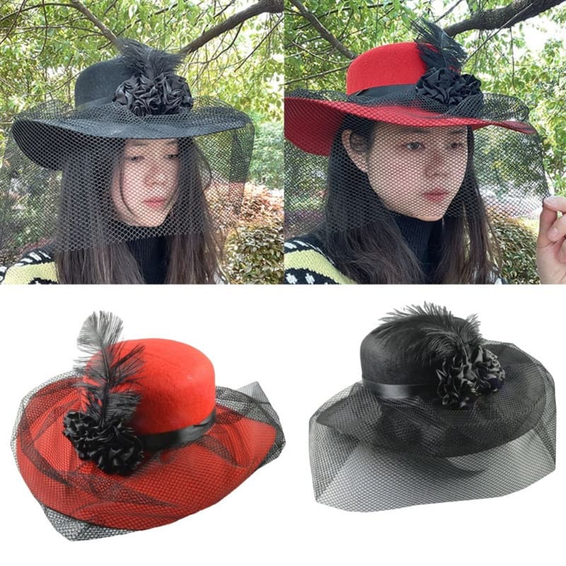 Chapéu De Festa Estone Derby Com Véu Fascinator De Igreja Casamento De Rede
