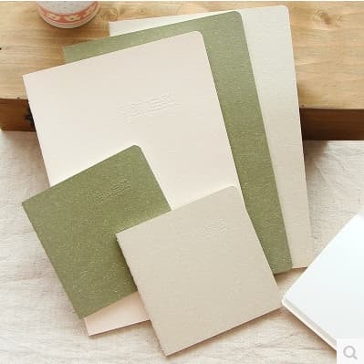 Pro promoção coreano papelaria criativo simples caderno de couro em branco página interna bloco de notas cópia macia cad