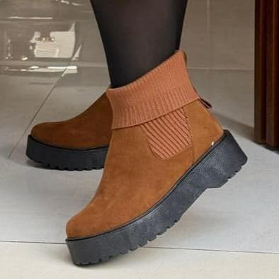 Bota Feminina Blogueira Cano Curto Coturno Feminino perfeita para o inverno lX eXCLUSIVO 26