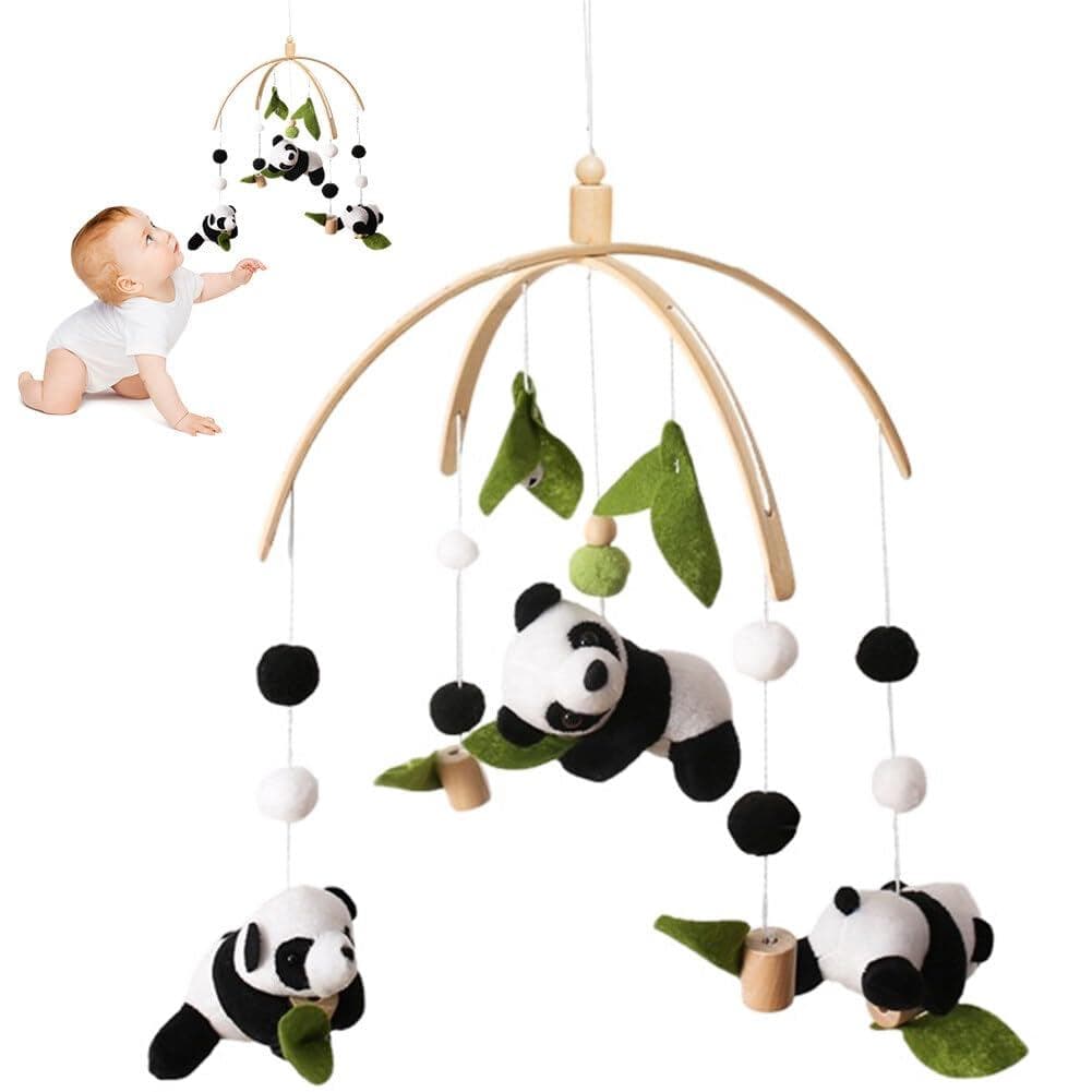 Móbile Musical para Berço de Bebê para Meninos e Meninas |   Brinquedos de Pelúcia para Recém-Nascidos, Panda, Móbile Ro