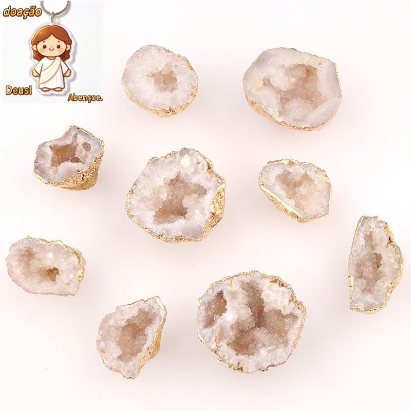 Maçaneta Para Móveis De Pedra Natural Áspera De Latão De Cristal Branco Puxadores De Armário De Cozinha