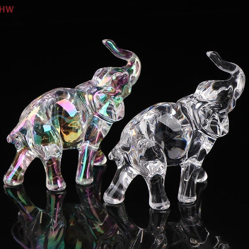Exquisita Estátua de Elefante de Cristal, Adequada para Decoração de Mesa de Sala de Estar ALYE TPQB