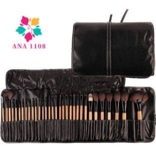 Kit 32 Peças Conjunto De Pincéis De Maquiagem Para Pó Sombra Delineador Lábios com estojo-INLIS ANA
