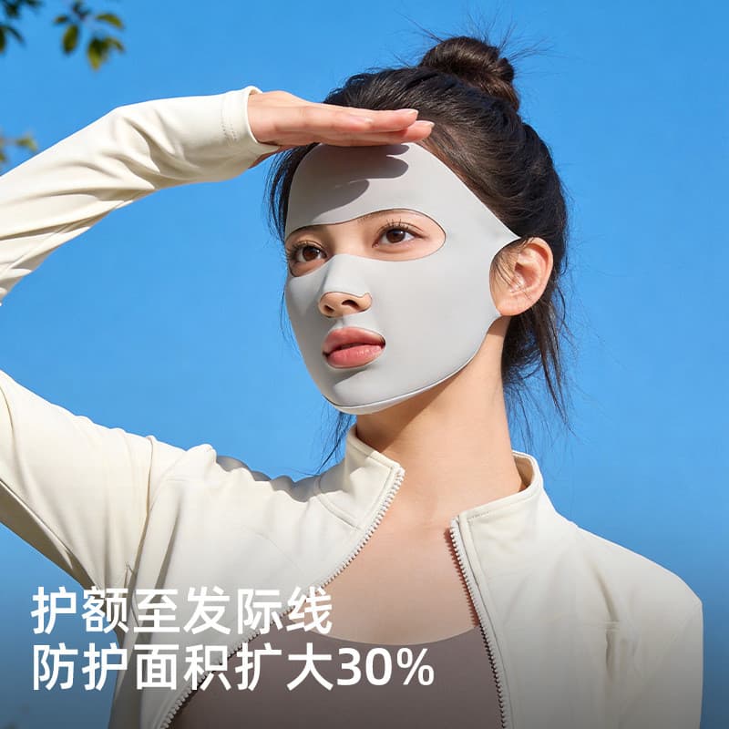Protetor solar ao ar livre máscara facial rosto cheio feminino correndo ciclismo caminhadas Anti-ultravioleta gelo seda