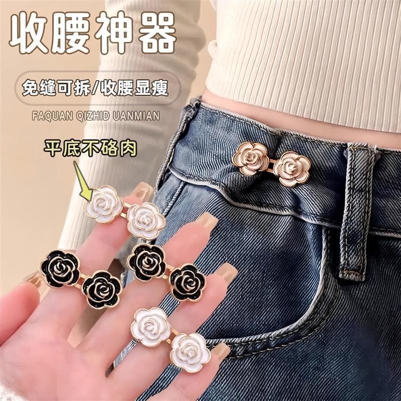 Cintura apertando ferramenta útil calças ajuste elástico fivela Jeans cabeça cintura estreita tamanho botão de ajuste ci