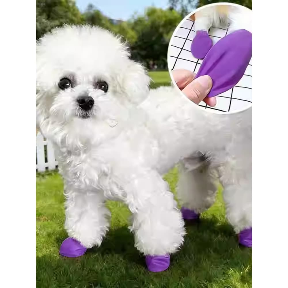 Capa de sapato para animais de estimação, balão de látex Natural, capa para pés, botas de chuva, antiderrapante, resiste