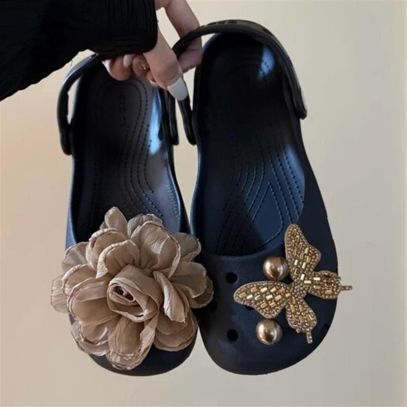 Indústria pesada flor borboleta Ballet buraco sapatos acessórios sapatos flor High-End acessórios diy fivela adaptar ao
