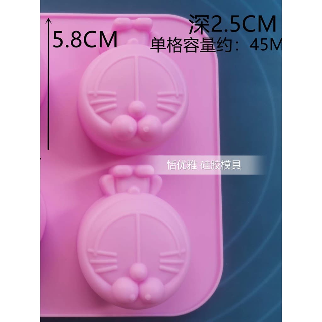 4 grosso Mickey Mouse KT gato Rilakkuma molde de bolo de Silicone gesso epóxi resistente a altas temperaturas uso em for