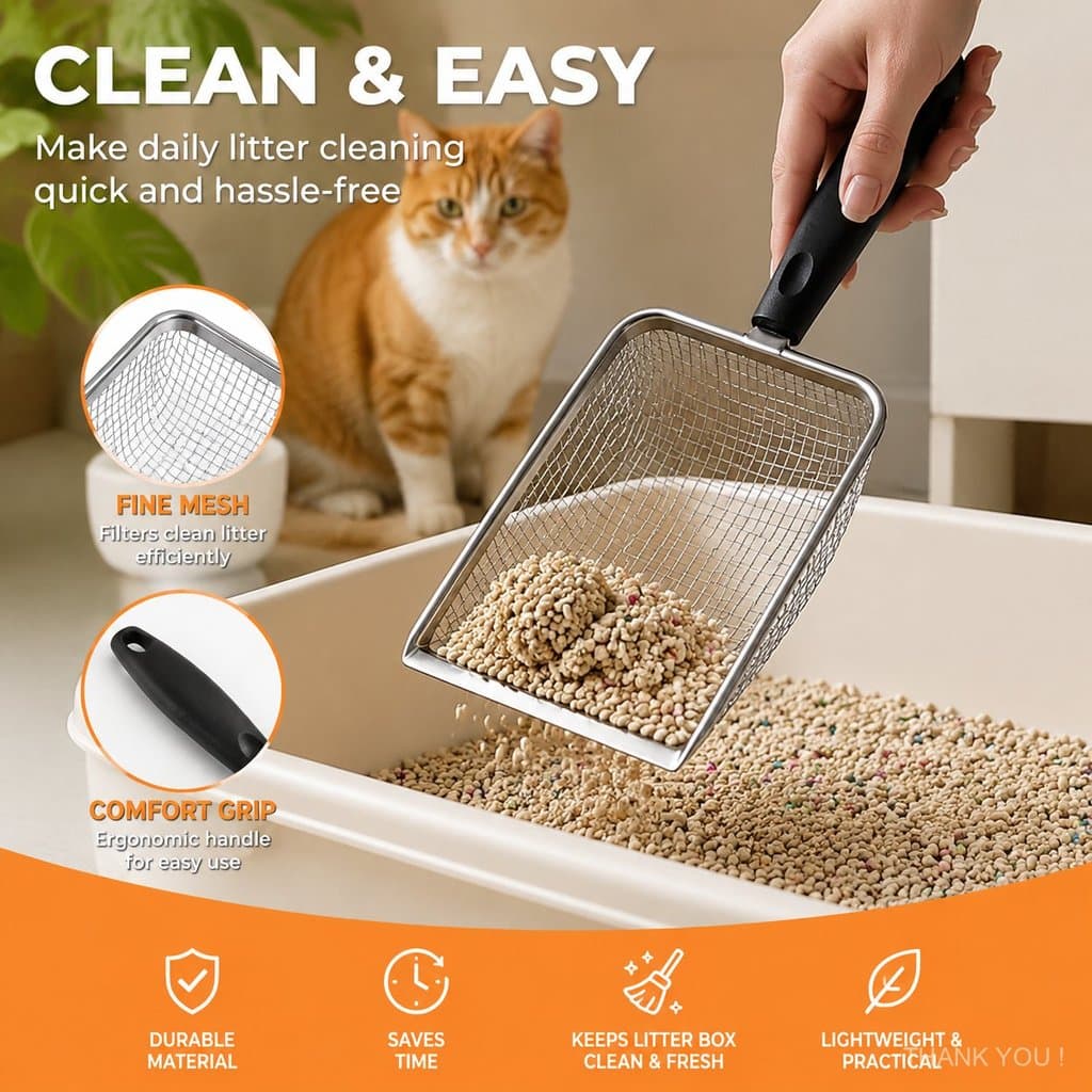 3/4/5 Unidades  Pá De Areia Felina Filtragem Rápida Superfície Lisa Grip Agradável Material Durável