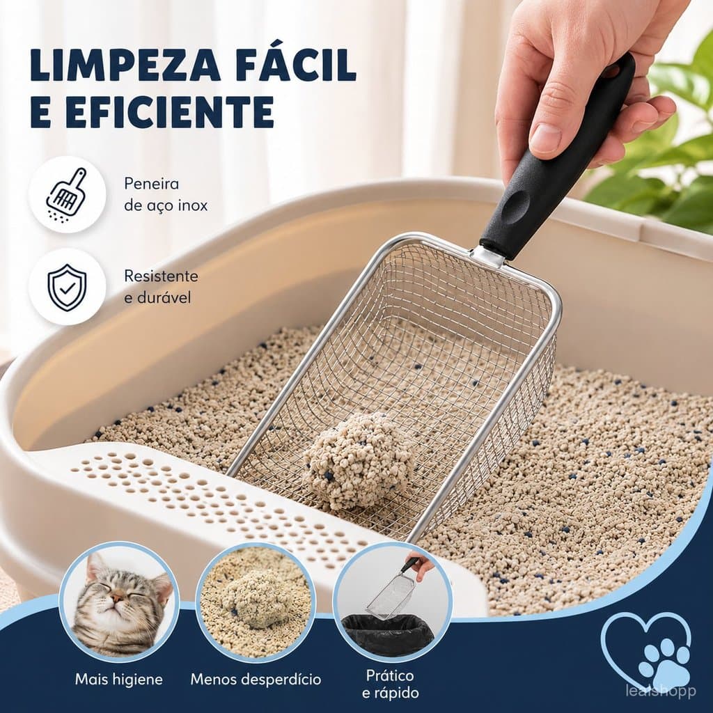 3/4/5 Unidades  Pá De Areia Felina Filtragem Rápida Superfície Lisa Grip Agradável Material Durável