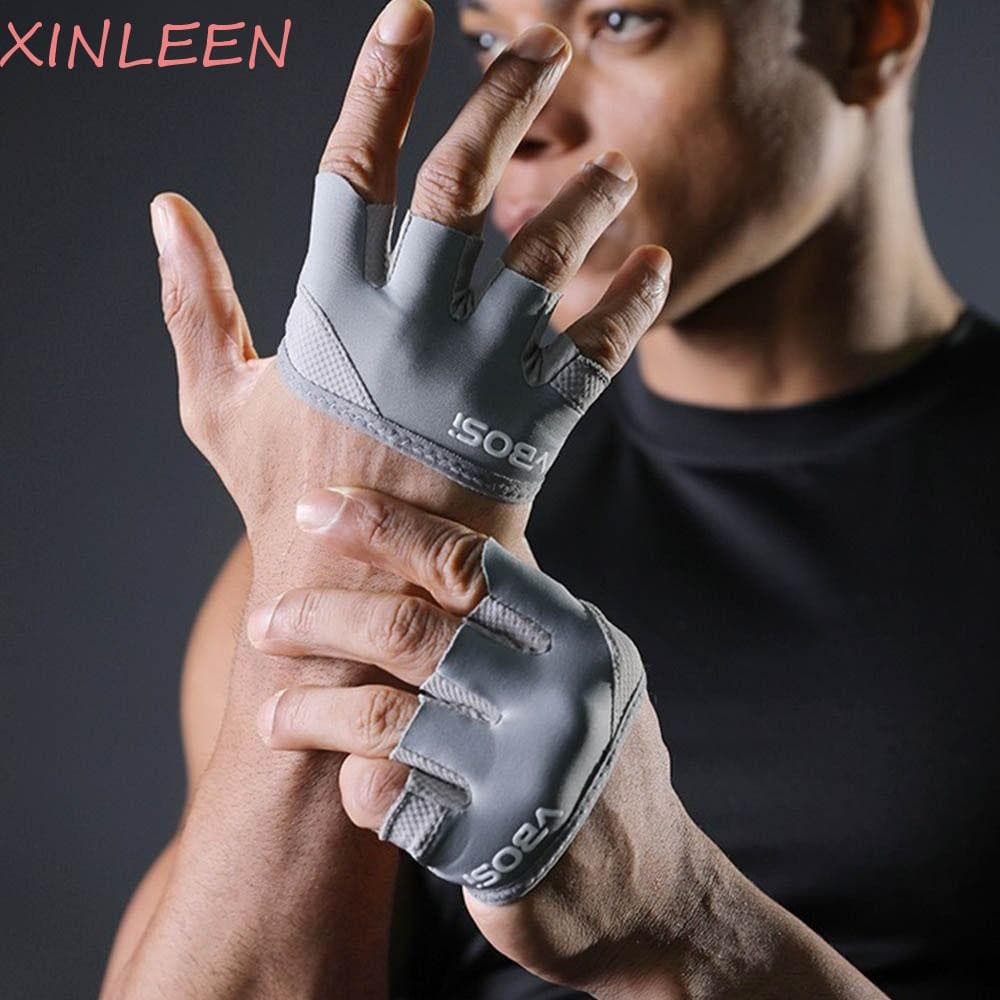 XINLEEN 1 Par De Luvas De Treino Antiderrapantes , Leves De Meio Dedo Para Academia Com Quatro Dedos , Finas